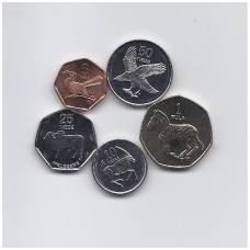 BOTSVANA 1998 - 2007 m. 5 monetų rinkinukas