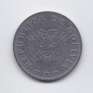 BOLIVIJA 1 BOLIVIANO 1995 KM # 205 VF 1