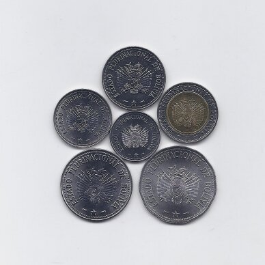 BOLIVIJA 2012 - 2017 m. 6 monetų rinkinys 1
