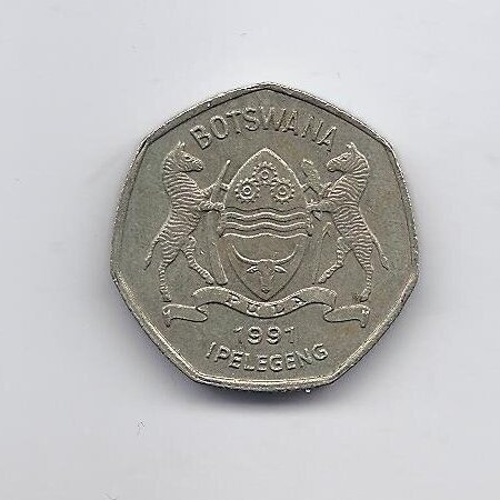 BOTSVANA 1 PULA 1991 KM # 24 VF 1