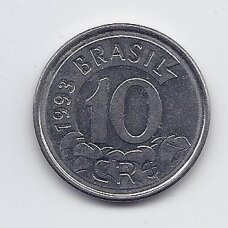 BRAZIL 10 CRUZEIROS REAIS 1993 KM # 628 AU