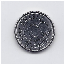BRAZILIJA 100 CRUZEIROS 1992 KM # 623 VF/XF BRAZILIJA 100 CRUZEIROS 1992 KM # 623 VF/XF