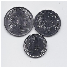 BRAZILIJA 1975 m. trijų FAO monetų komplektas