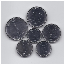 BRAZILIJA 1986 - 1988 m. 6 monetų komplektas