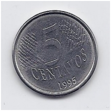 BRAZIL 5 CENTAVOS 1995 KM # 632 VF