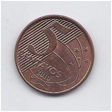 BRAZILIJA 5 CENTAVOS 2010 KM # 648.1 XF BRAZILIJA 5 CENTAVOS 2010 KM # 648.1 XF
