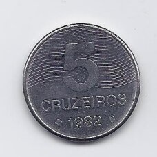 BRAZIL 5 CRUZEIROS 1982 KM # 591 VF