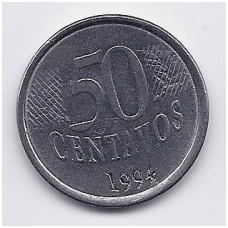 BRAZIL 50 CENTAVOS 1994 KM # 635 VF