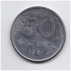 BRAZIL 50 CRUZEIROS 1981 KM # 594.1 VF