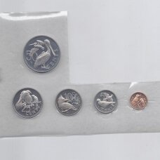 BRITŲ MERGELIŲ SALOS 1974 m. 5 monetų proof rinkinys