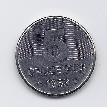 BRAZIL 5 CRUZEIROS 1982 KM # 591 VF