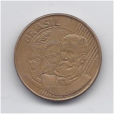 BRAZIL 25 CENTAVOS 2002 KM # 650 VF 1