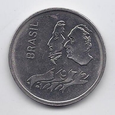 BRAZIL 1 CRUZEIRO 1972 KM # 582 XF 150th Anniversary of Independence 1