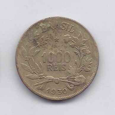 BRAZILIJA 1000 REIS 1930 KM # 525 VF