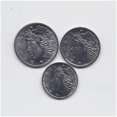 BRAZILIJA 1975 m. trijų FAO monetų komplektas 1
