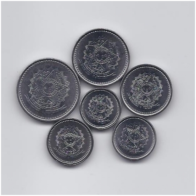 BRAZILIJA 1986 - 1988 m. 6 monetų komplektas 1