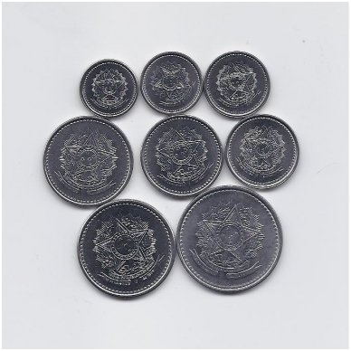BRAZILIJA 1986 - 1988 m. 8 monetų rinkinys 1