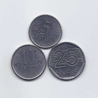BRAZIL 1994 three coins set