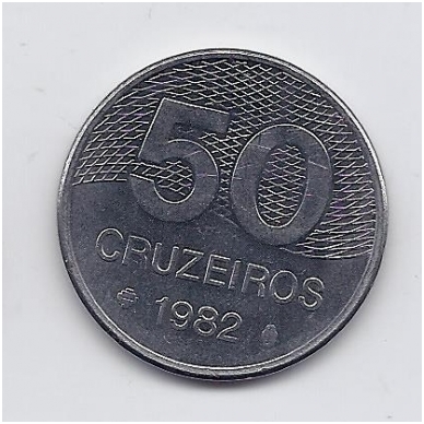 BRAZIL 50 CRUZEIROS 1982 KM # 594.1 XF
