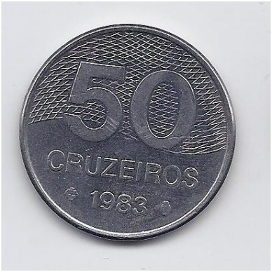BRAZIL 50 CRUZEIROS 1983 KM # 594.1 VF