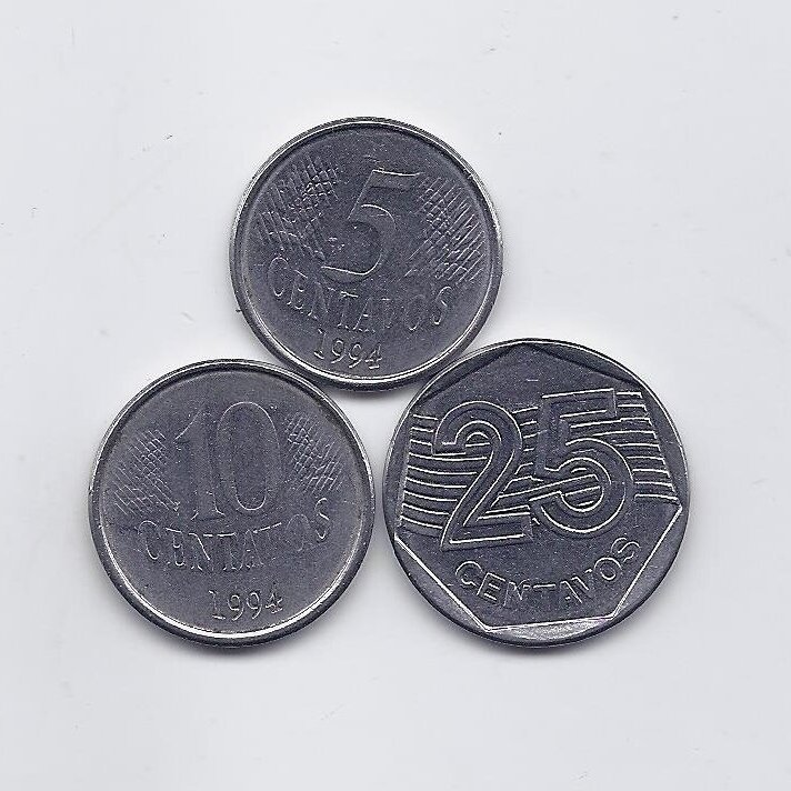 BRAZILIJA 1994 m. 3 monetų rinkinys