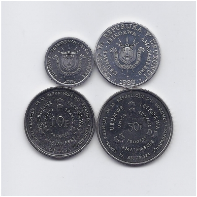BURUNDIS 1980 - 2011 m. 4 monetų rinkinukas 1