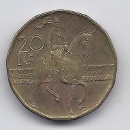 ČEKIJA 20 KORUN 2004 KM # 5 XF