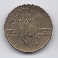 ČEKIJA 20 KORUN 2012 KM # 5 VF