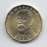 ČEKIJA 20 KORUN 2018 KM # 179 UNC Tomaš Garrigue Masaryk
