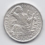 ČEKOSLOVAKIJA 100 KORUN 1949 KM # 29 XF Jihlavos kasybos privilegijos ČEKOSLOVAKIJA 100 KORUN 1949 KM # 29 XF Jihlavos kasybos privilegijos