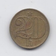 ČEKOSLOVAKIJA 20 HALERU 1975 KM # 74 VF ČEKOSLOVAKIJA 20 HALERU 1975 KM # 74 VF