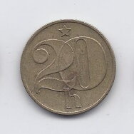 ČEKOSLOVAKIJA 20 HALERU 1976 KM # 74 VF ČEKOSLOVAKIJA 20 HALERU 1976 KM # 74 VF