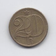 ČEKOSLOVAKIJA 20 HALERU 1977 KM # 74 VF ČEKOSLOVAKIJA 20 HALERU 1977 KM # 74 VF