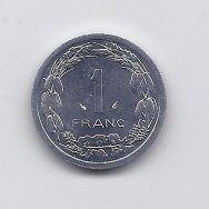 CENTRINĖ AFRIKA 1 FRANC 1986 KM # 8 UNC