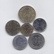 CENTRINĖ AFRIKA 1998 m. 6 monetų rinkinys