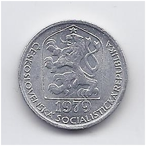 ČEKOSLOVAKIJA 10 HALERU 1979 KM # 80 VF 1