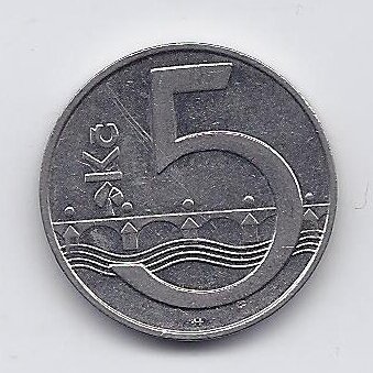 ČEKIJA 5 KORUN 1995 KM # 8 VF