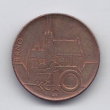 ČEKIJA 10 KORUN 2008 KM # 4 VF