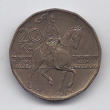 ČEKIJA 20 KORUN 2002 KM # 5 VF