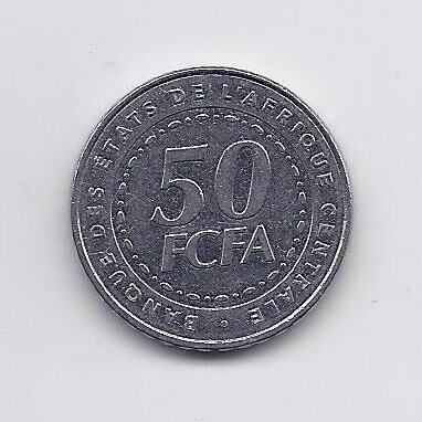 CENTRINĖ AFRIKA 50 FRANCS 2006 KM # 21 AU
