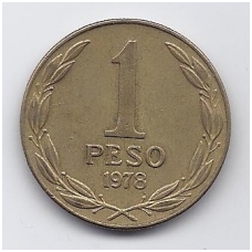 ČILĖ 1 PESO 1978 KM # 208a VF ČILĖ 1 PESO 1978 KM # 208a VF