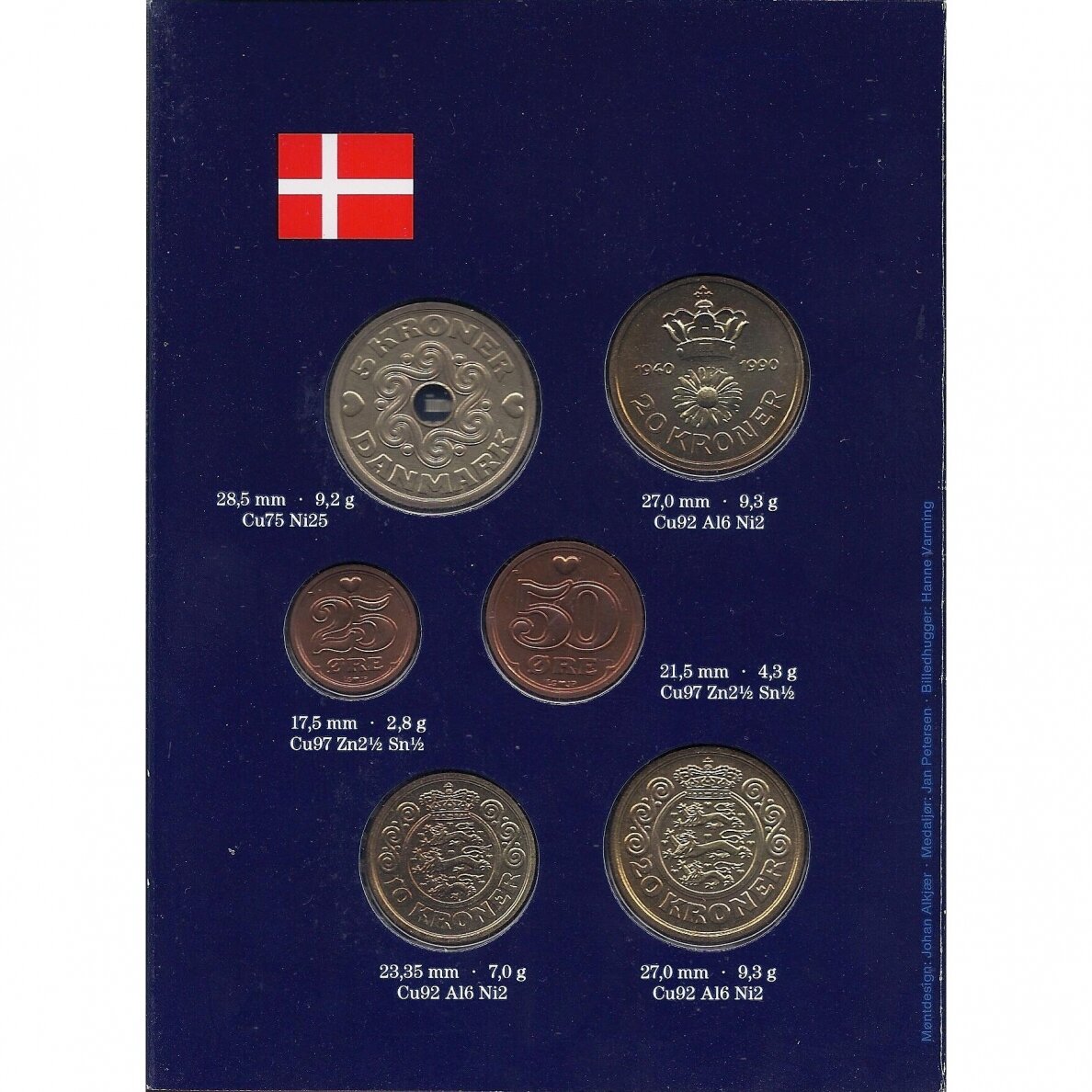 DENMARK 1990 Official bank set 1