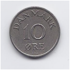 DENMARK 10 ORE 1954 KM # 841.1 VF