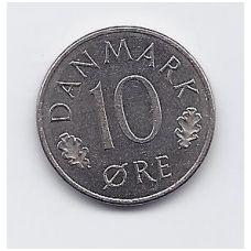 DENMARK 10 ORE 1988 KM # 860.3 XF/AU