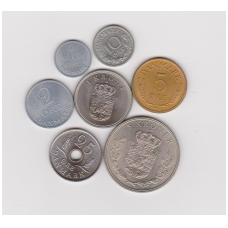 DANIJA 1972 m. 7 monetų rinkinys