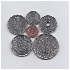 DANIJA 1979 m. 6 monetų rinkinys