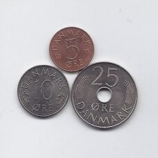 DANIJA 1984 m. 3 monetų rinkinys