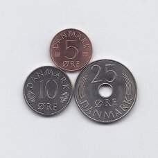 DANIJA 1987 m. 3 monetų rinkinys