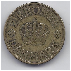 DENMARK 2 KRONER 1925 KM # 825 VF DENMARK 2 KRONER 1925 KM # 825 VF