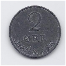DENMARK 2 ORE 1955 KM # 840 VF